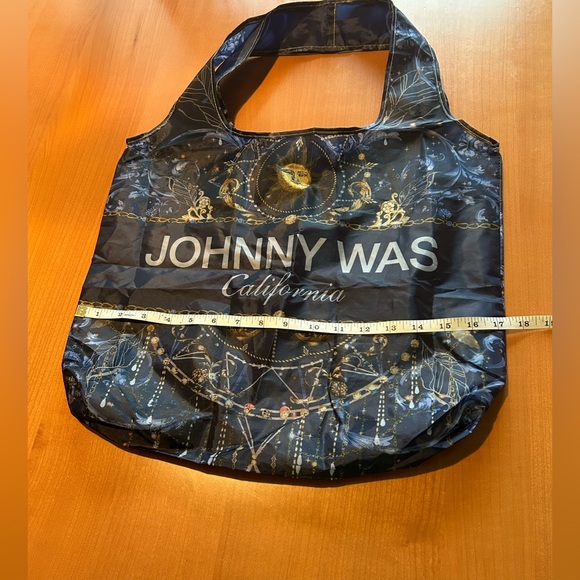 Johnny Was Navy and Gold Reusable FoldableTote - Picture 3 of 7